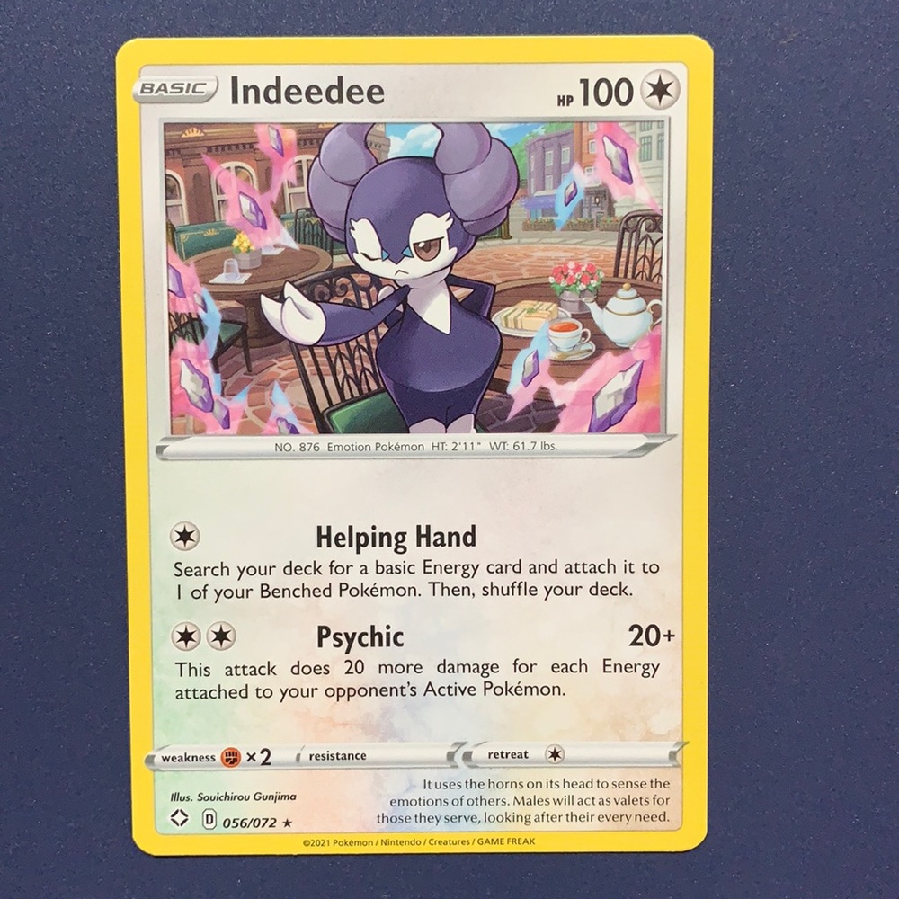 Indeedee Pokémon card 56/72